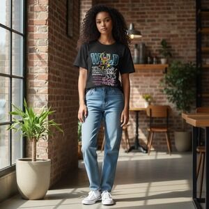 Muppets Animal Graphic T-Shirt XXL Black Excellent Wild Definition Junior Tee